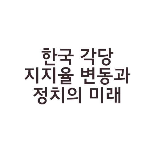 한국 각당 지지율 변동과 정치의 미래